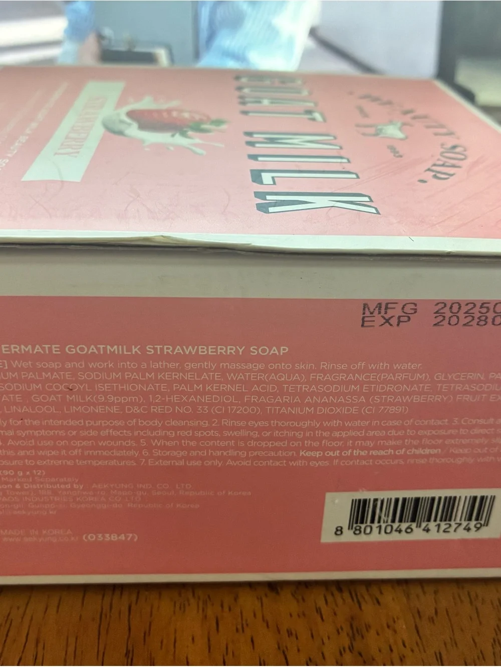 Goat Milk Strawberry Beauty Soap - Pink